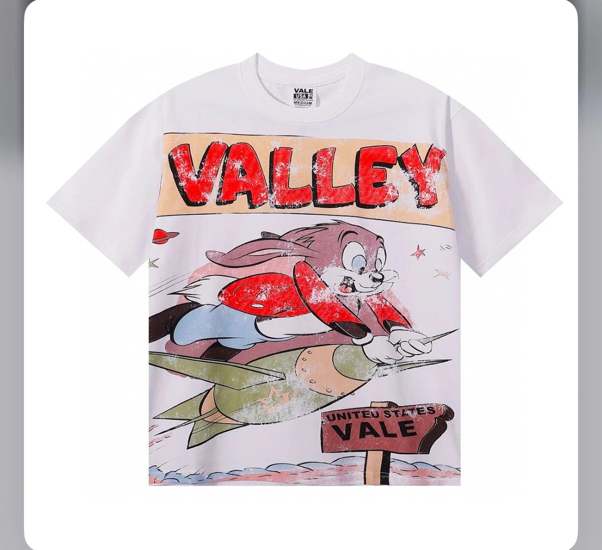 VALLEY T-Shirt with Bugs Bunny Graphic Design