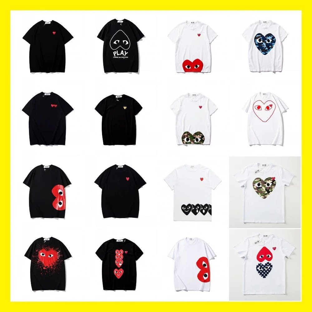 PLAY Comme des Garcons Heart Print T-Shirts for Men and Women