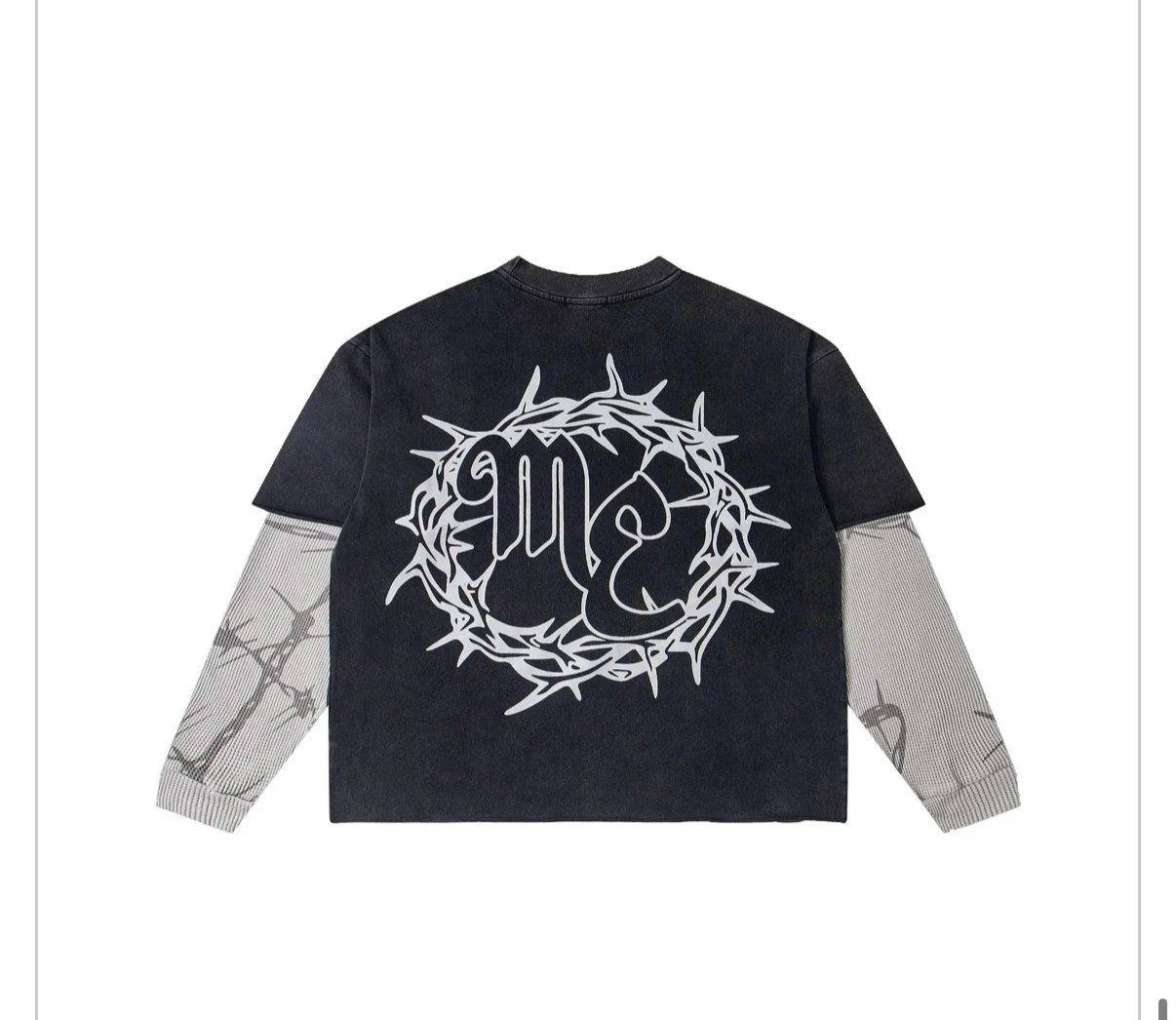 MOSCHINO Thorn Crown Logo Long Sleeve T-Shirt