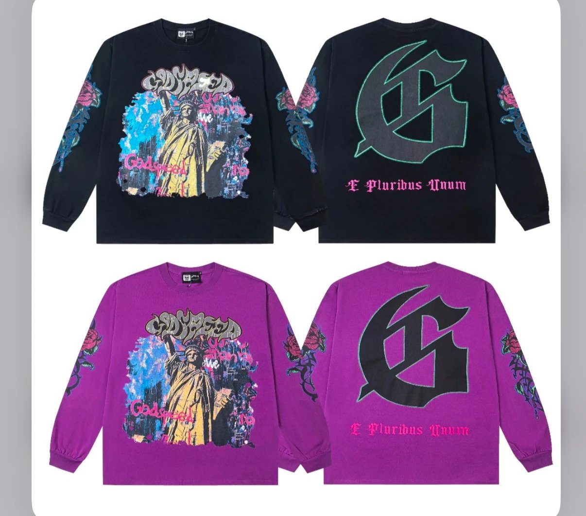 Godspeed Long Sleeve T-Shirt Black and Purple Edition