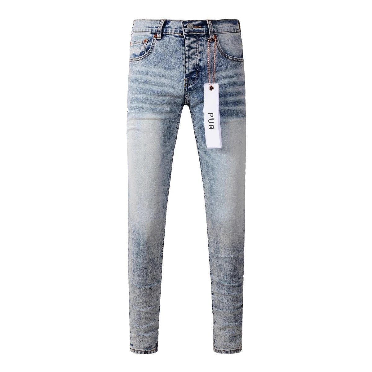 Slim Fit Light Wash Denim Jeans for Men