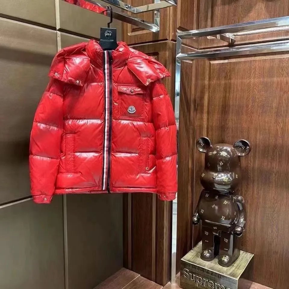 Moncler Red Down Jacket for Women Winter Warm Puffer Coat