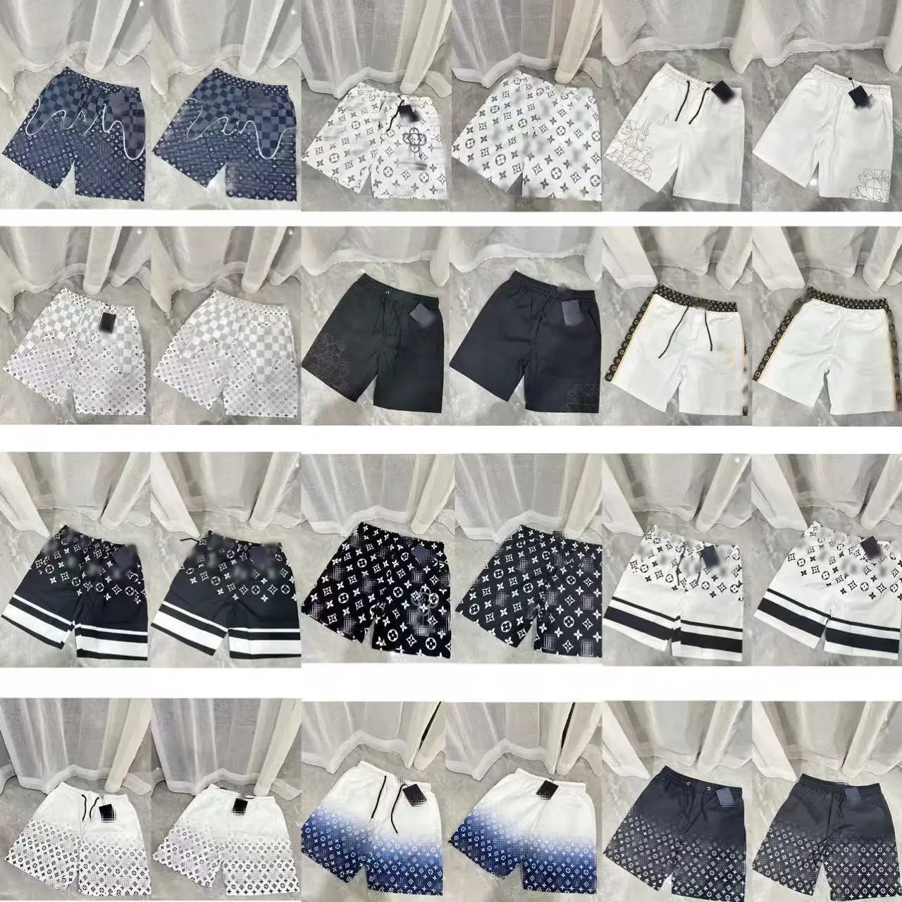Luxury Monogram Pattern Men's Shorts Fashion Casual Wear
