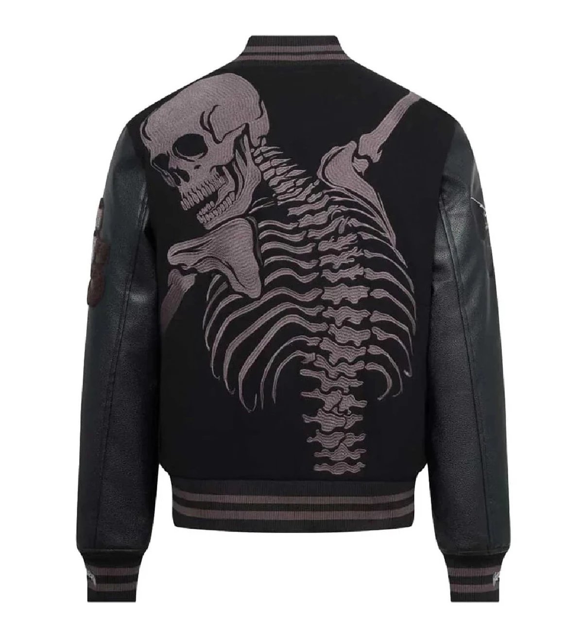 Moschino Skeleton Embroidered Bomber Jacket