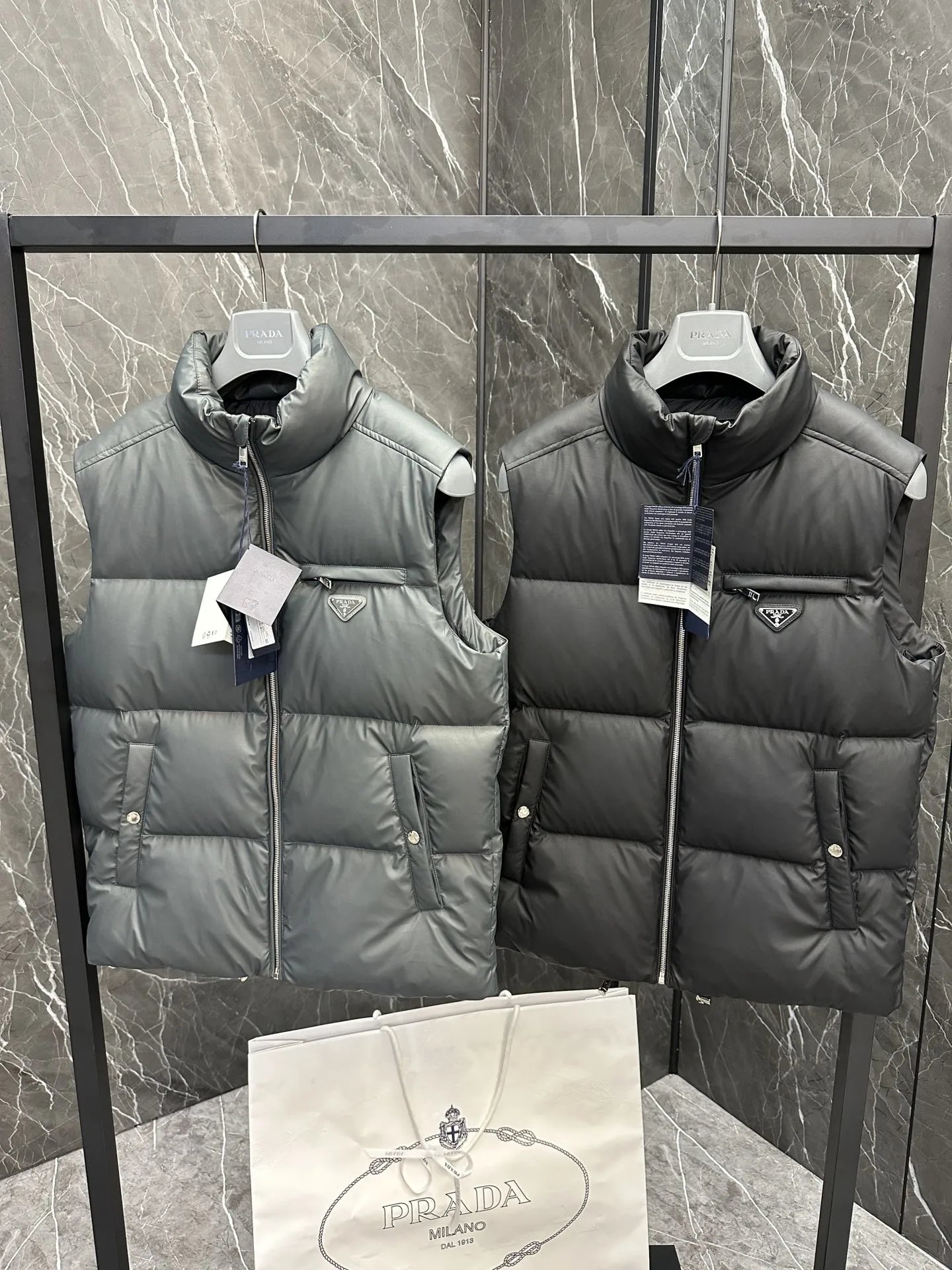 Prada Men's Quilted Down Vest
