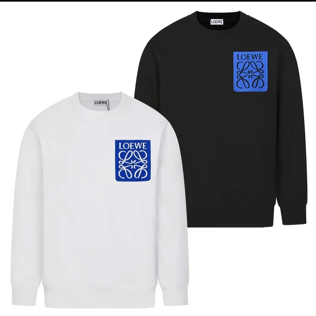 LOEWE Anagram Logo Sweatshirt in Black and White