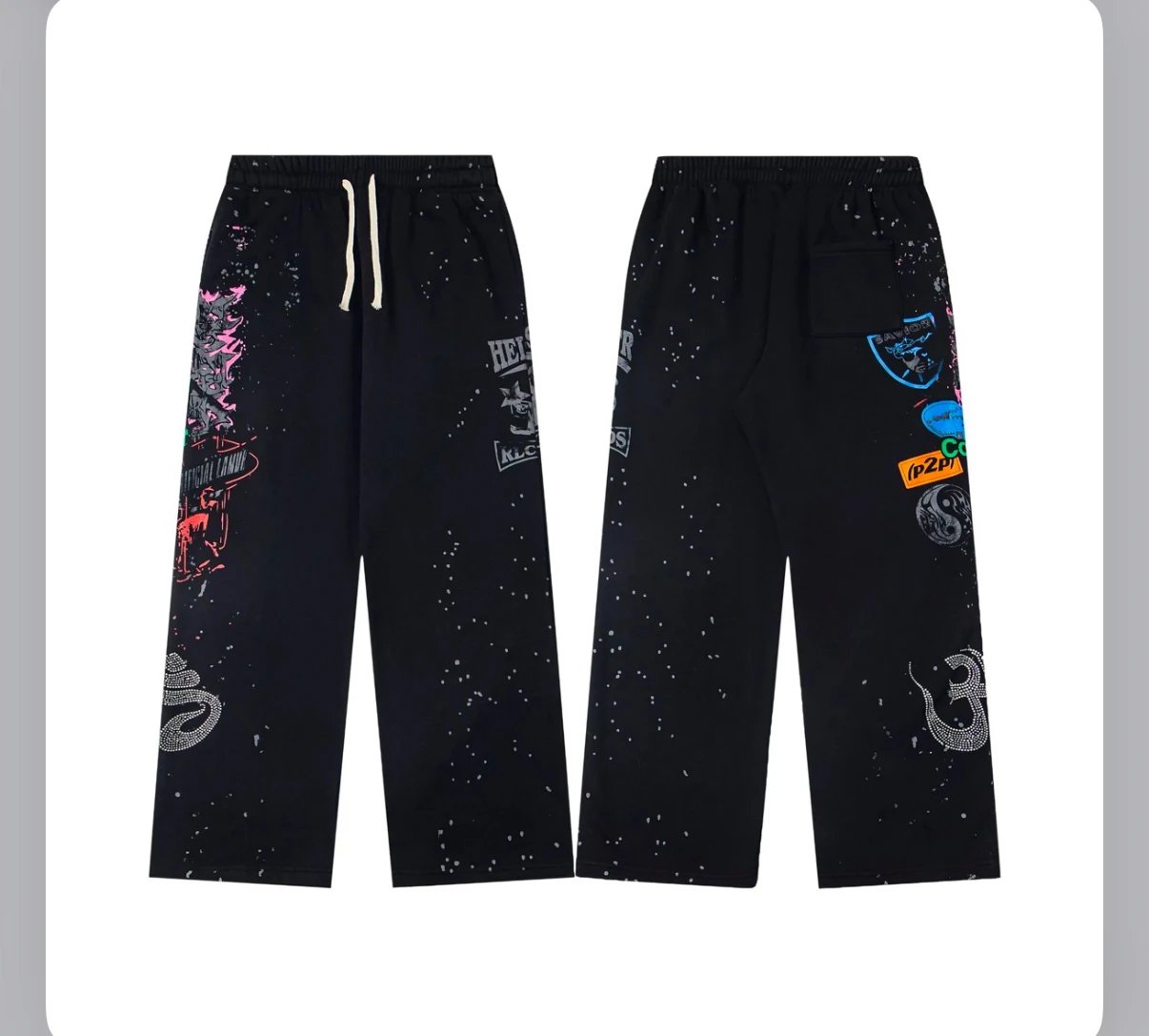 BAPE x HELLY HANSEN Collaboration Black Printed Sweatpants