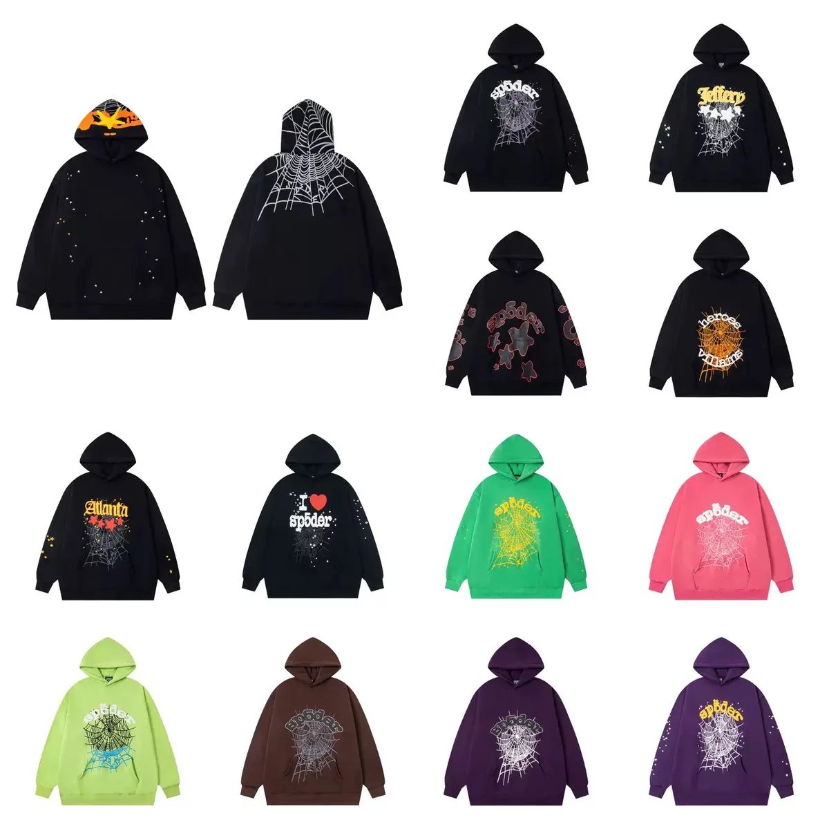 Spider Hoodie Collection - Trendy Streetwear Sweatshirts