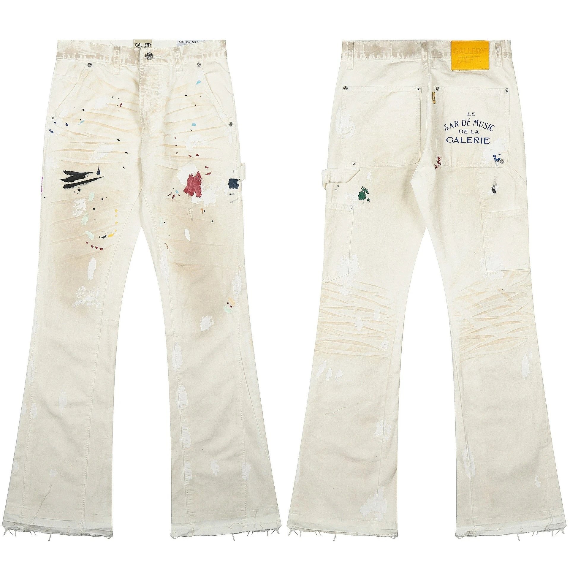 Artistic Paint Splatter Work Pants by GALLERY DEPT