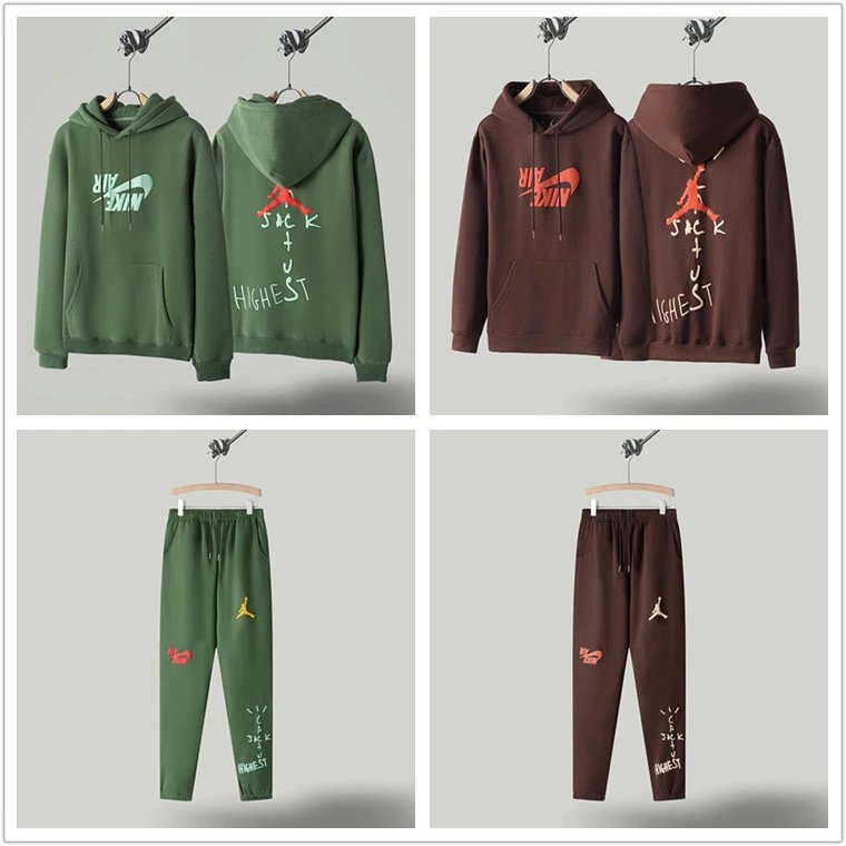 Nike Air Jordan Hoodie and Pants Set for Men Women