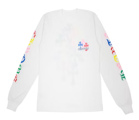 Supreme Long Sleeve T-Shirt with Colorful Sleeve Print