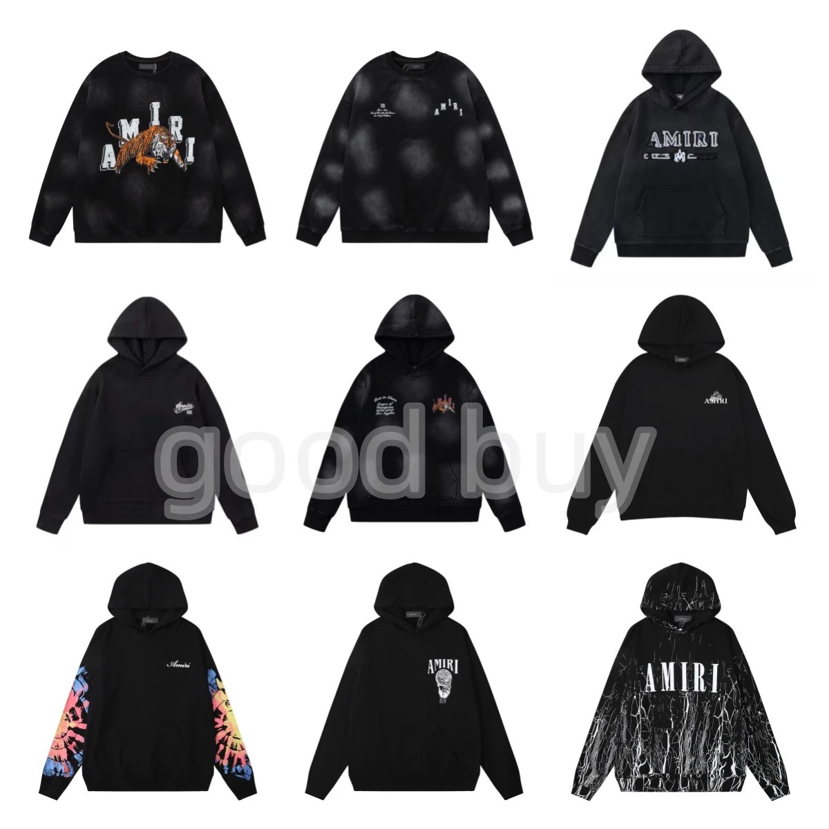 AMIRI Black Hoodies and Sweatshirts Collection
