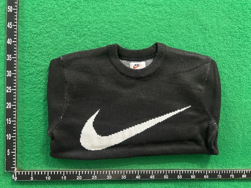 Nike Black Knit Sweater with White Swoosh Logo