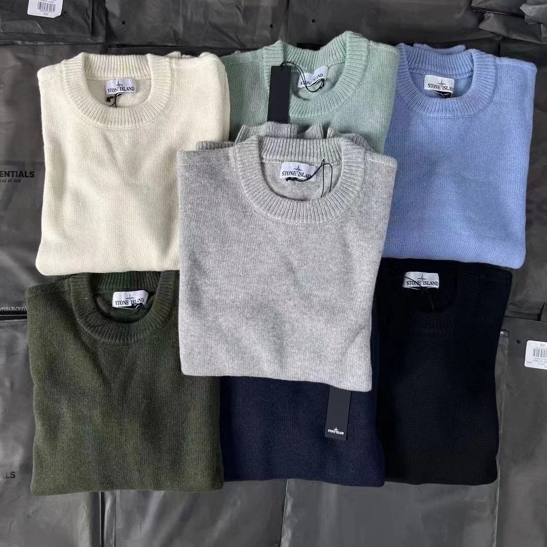 STONE ISLAND Crewneck Sweaters Men's Knitwear Classic Round Neck