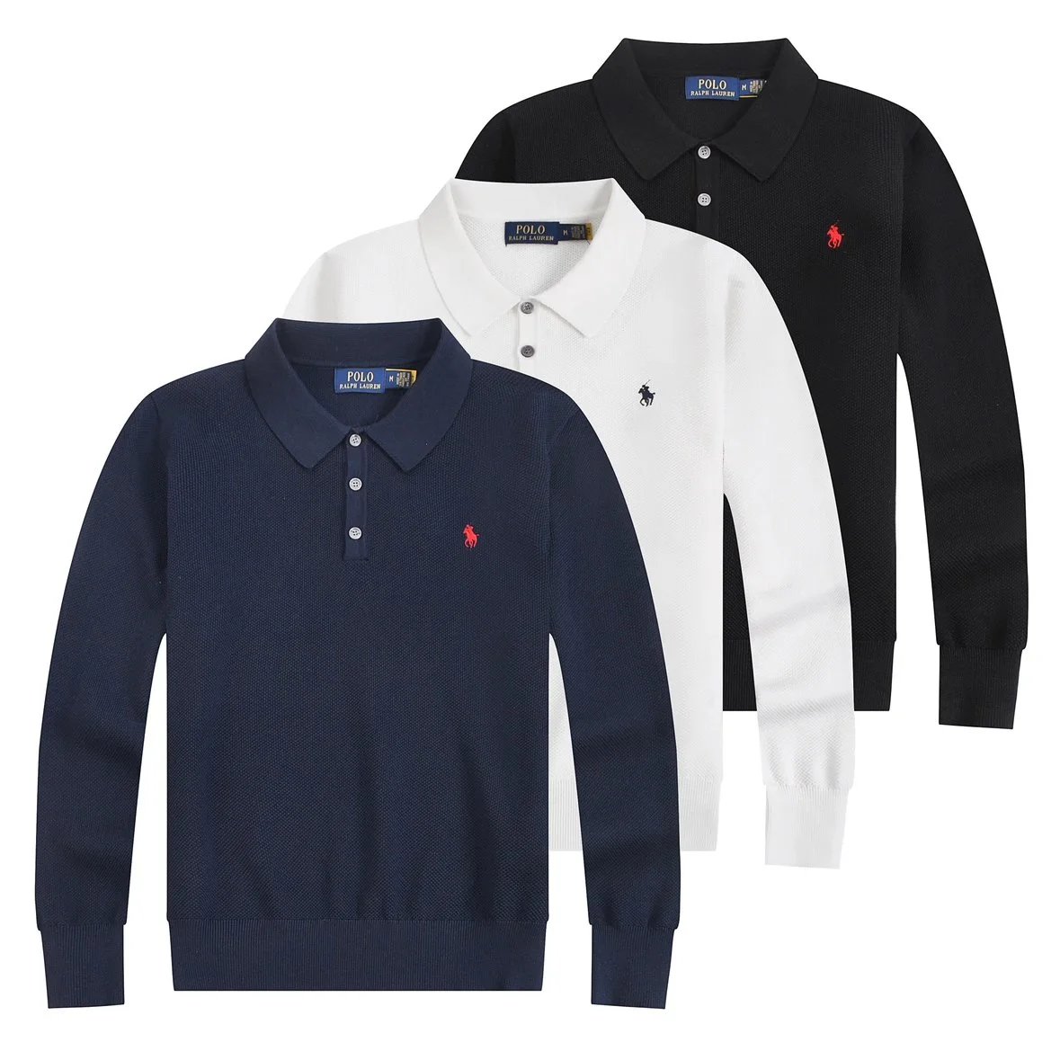 Polo Ralph Lauren Men's Long Sleeve Knit Polo Shirt