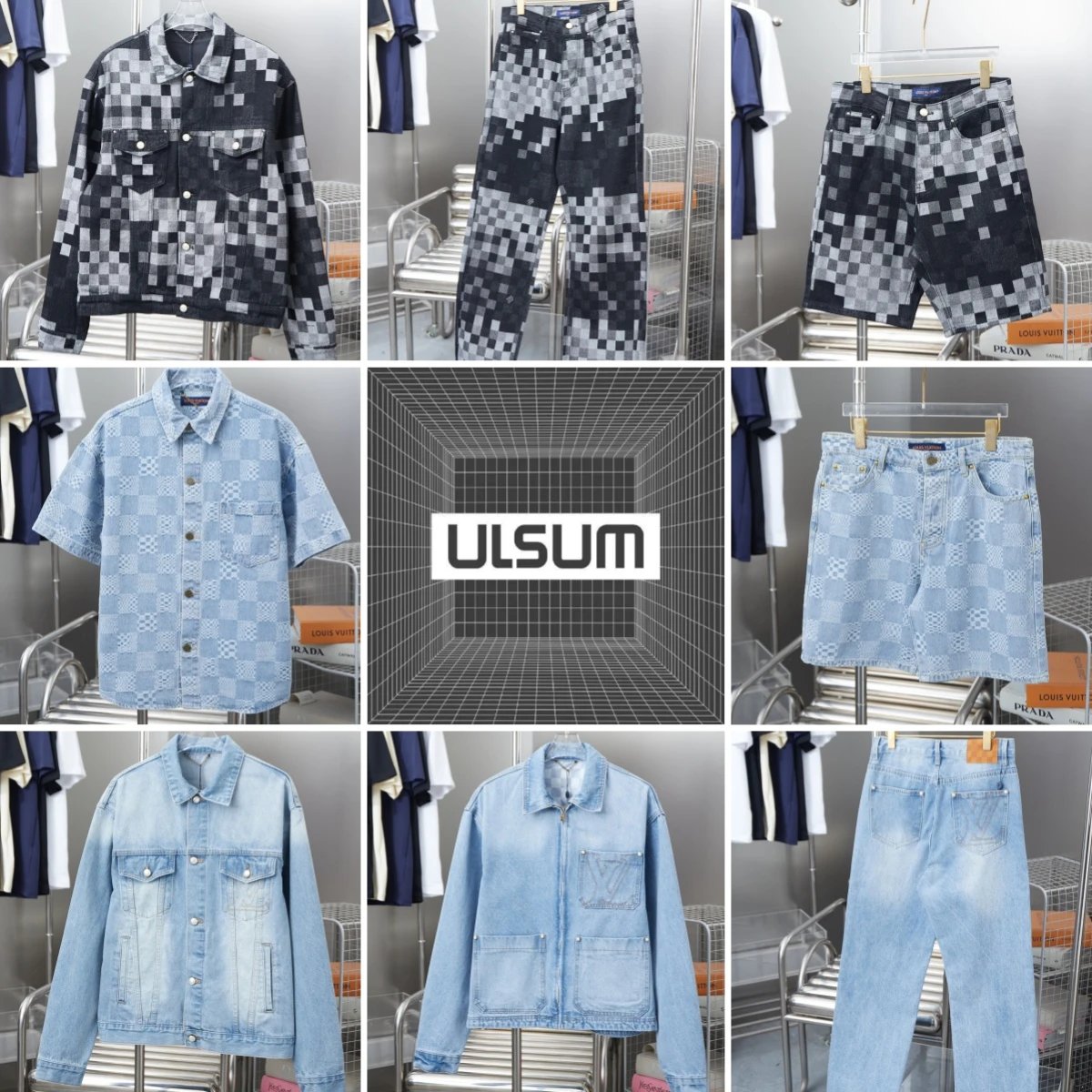 ULSUM Checkerboard Denim Clothing Collection