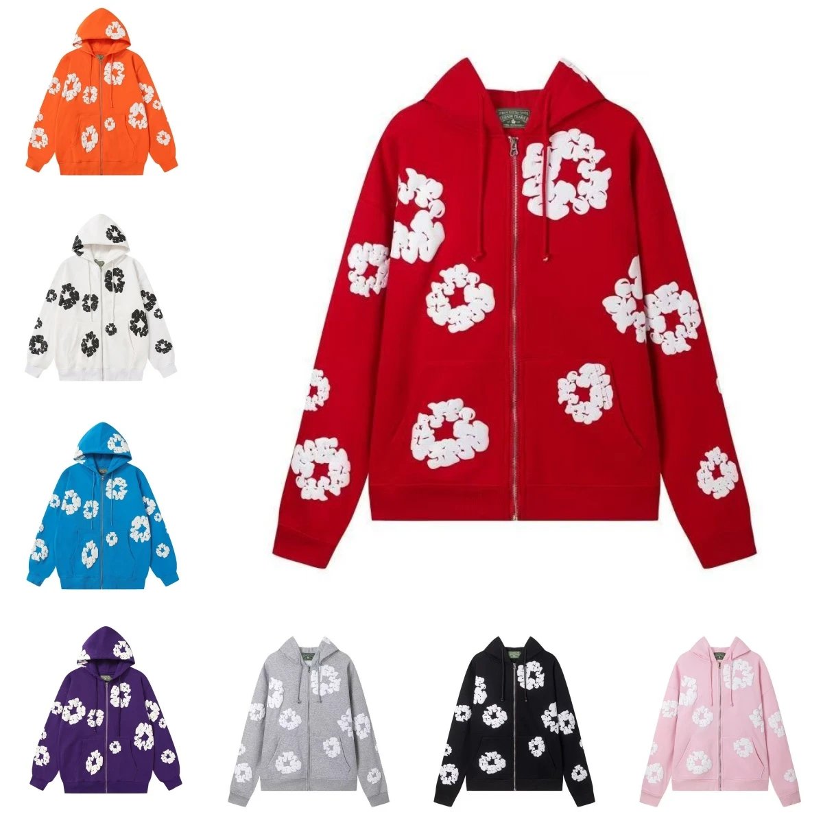 BAPE Flower Hoodie Zip-Up Sweatshirt