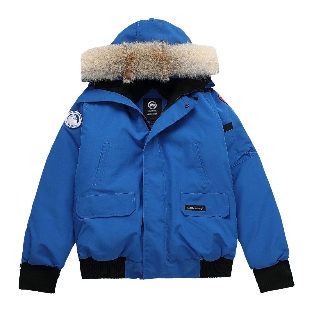 Canada Goose Blue Winter Parka with Fur Hood