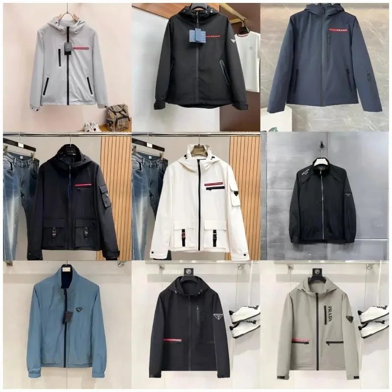 Men's Hooded Windbreaker Jacket Lightweight Water Resistant Outdoor Wear