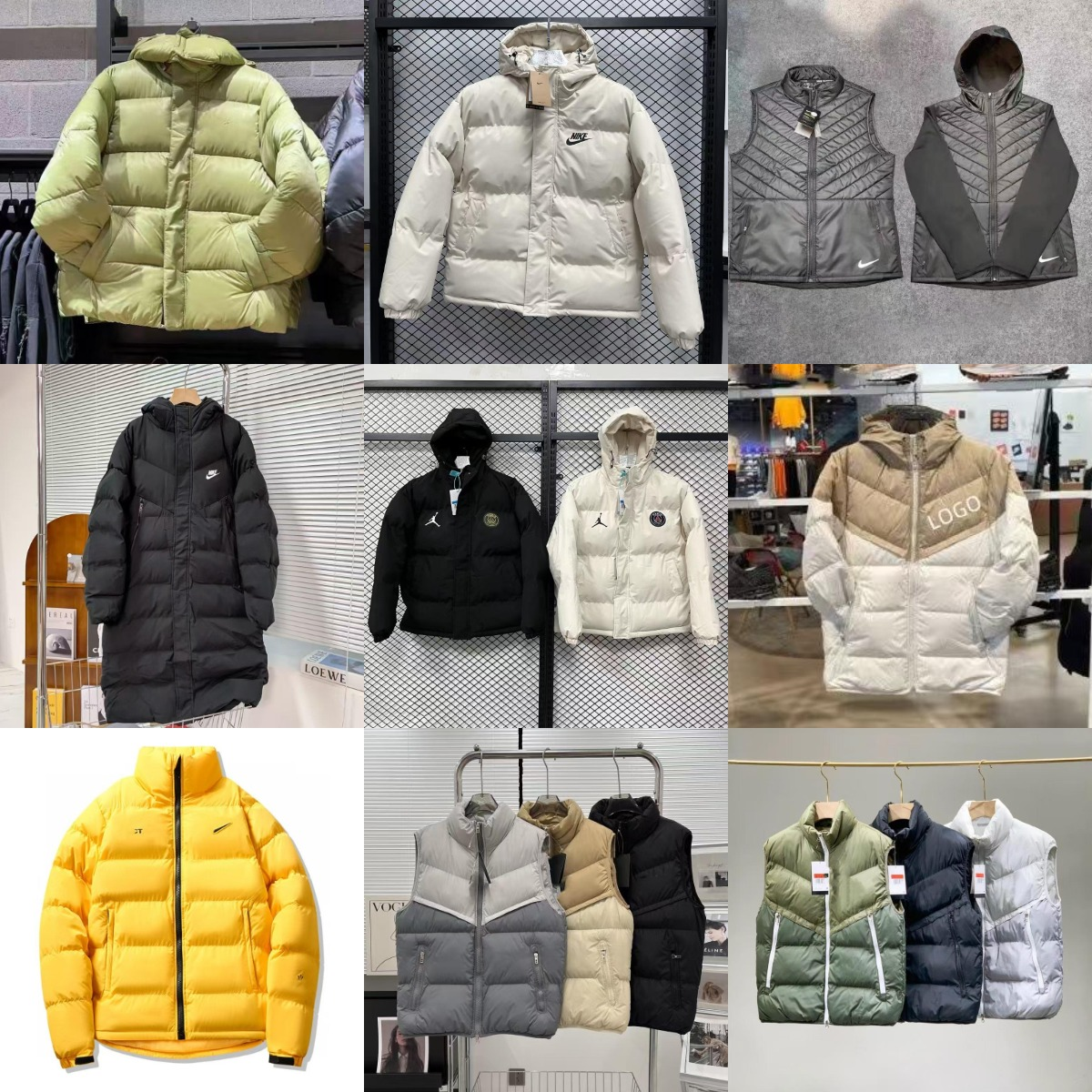 Nike Winter Down Jackets and Vests for Men and Women