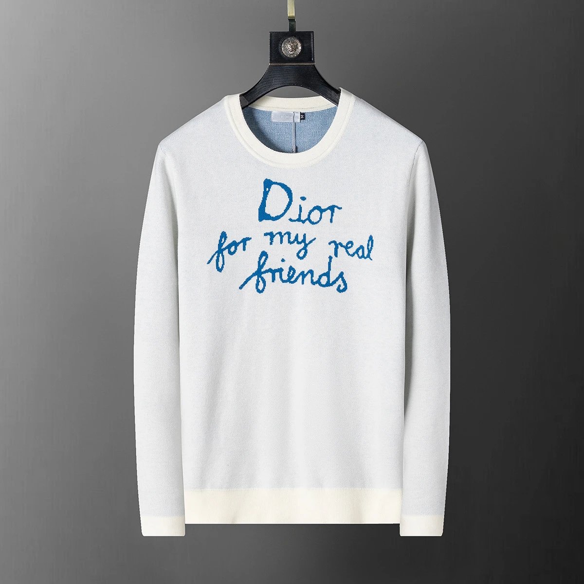 Dior Embroidered Sweater for My Real Friends White Men's Knitwear