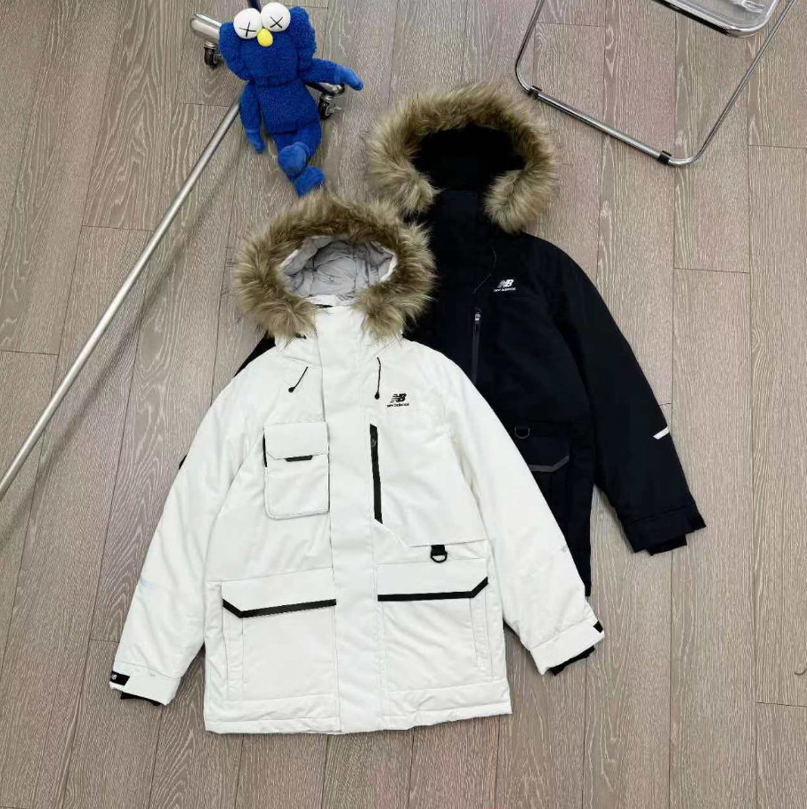 New Balance Winter Parka Jacket with Fur Hood