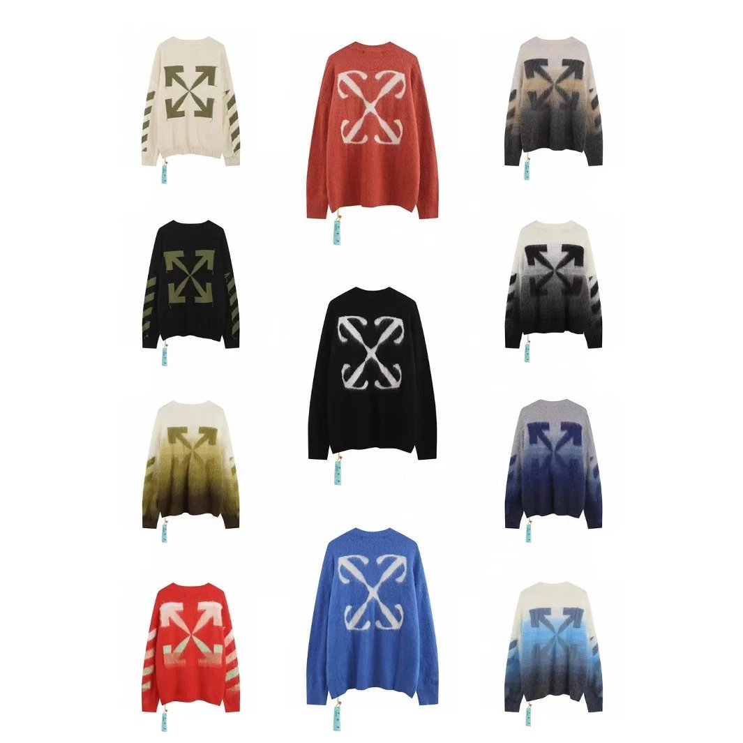 Off-White Arrow Logo Knit Sweaters for Men and Women