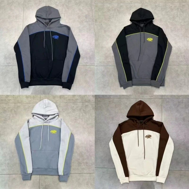 Color Block Hoodie Sweatshirt Men's Casual Pullover Hooded Jacket
