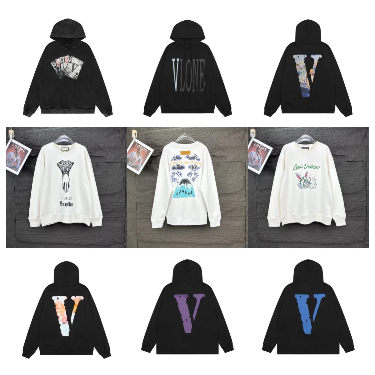 VLONE Hoodie Sweatshirt Men Women Streetwear Fashion Logo Print Casual Top