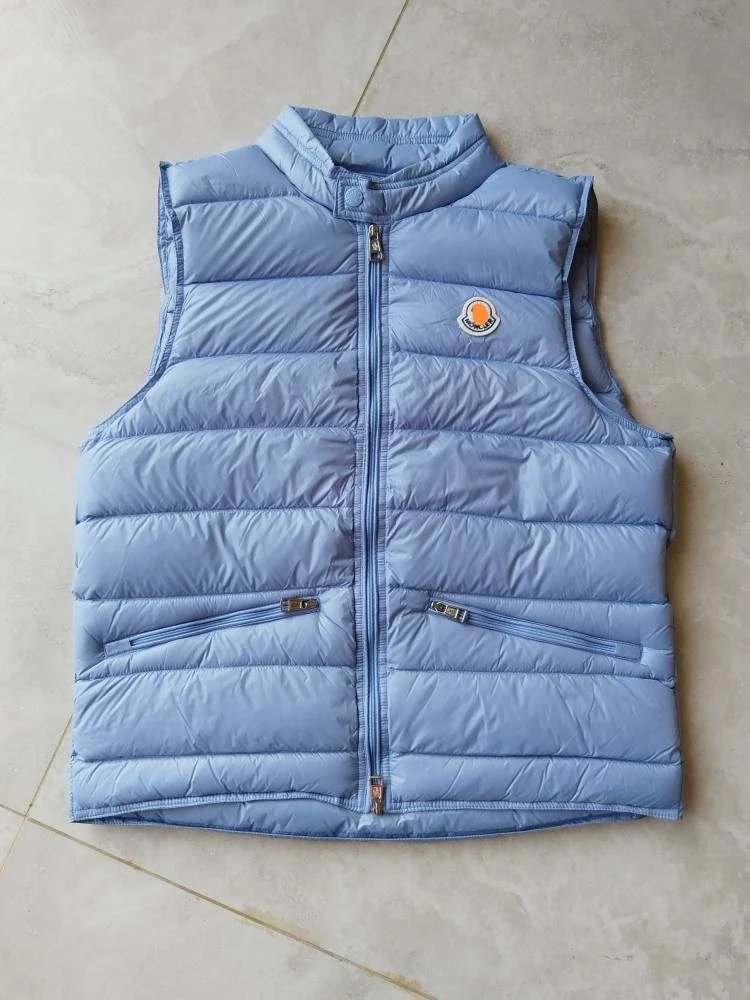 Light Blue Moncler Down Vest for Men Women