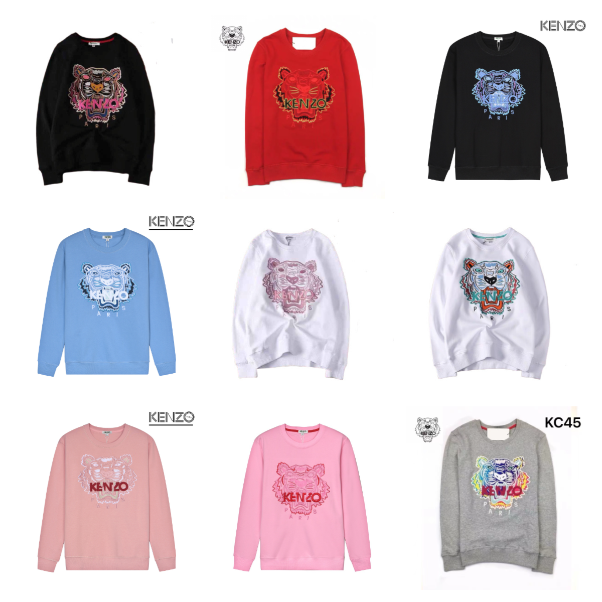 KENZO Tiger Logo Sweatshirt Collection