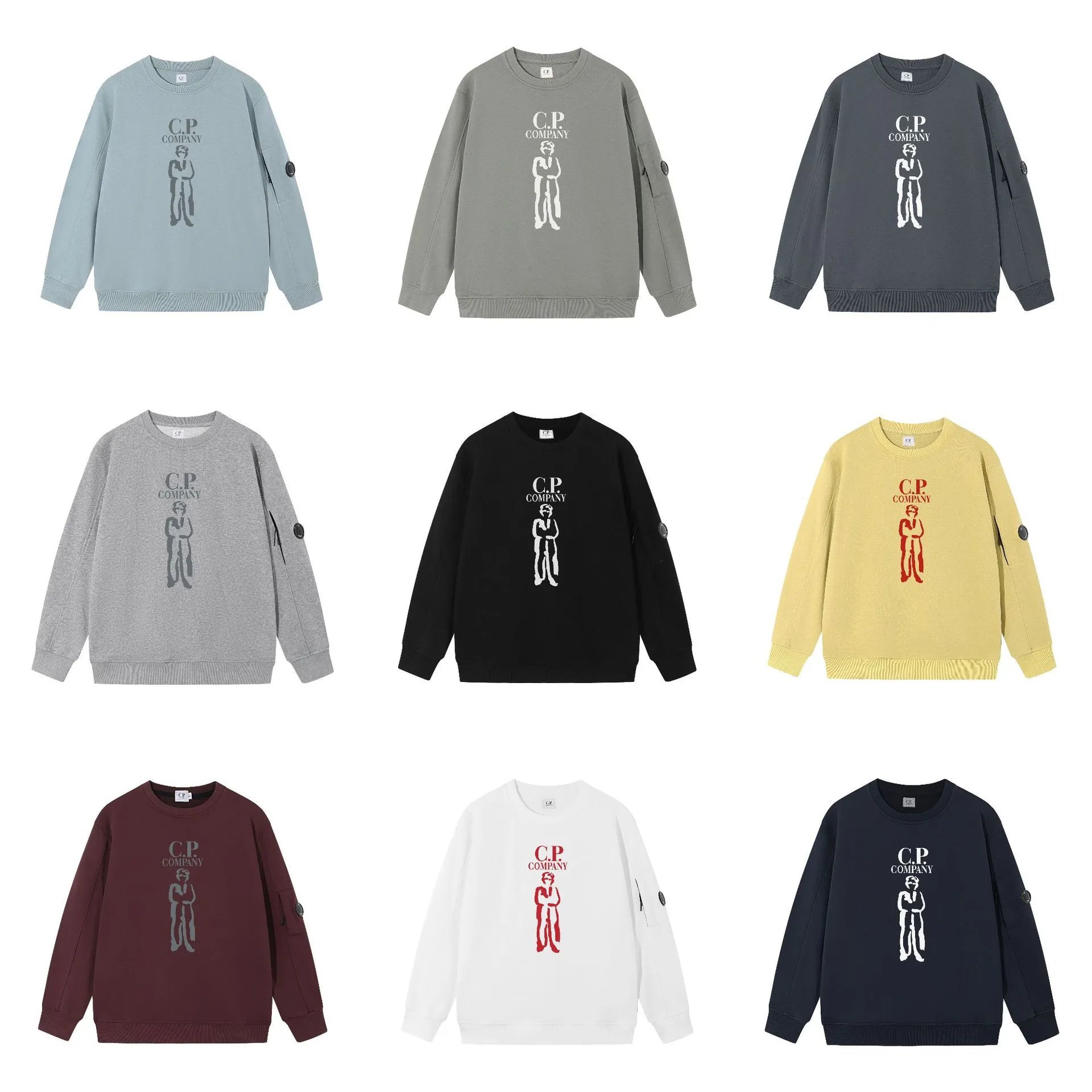 C.P. Company Logo Print Crewneck Sweatshirt for Men