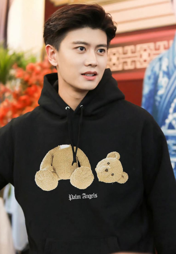 Palm Angels Bear Hoodie Black Sweatshirt Men's Fashion