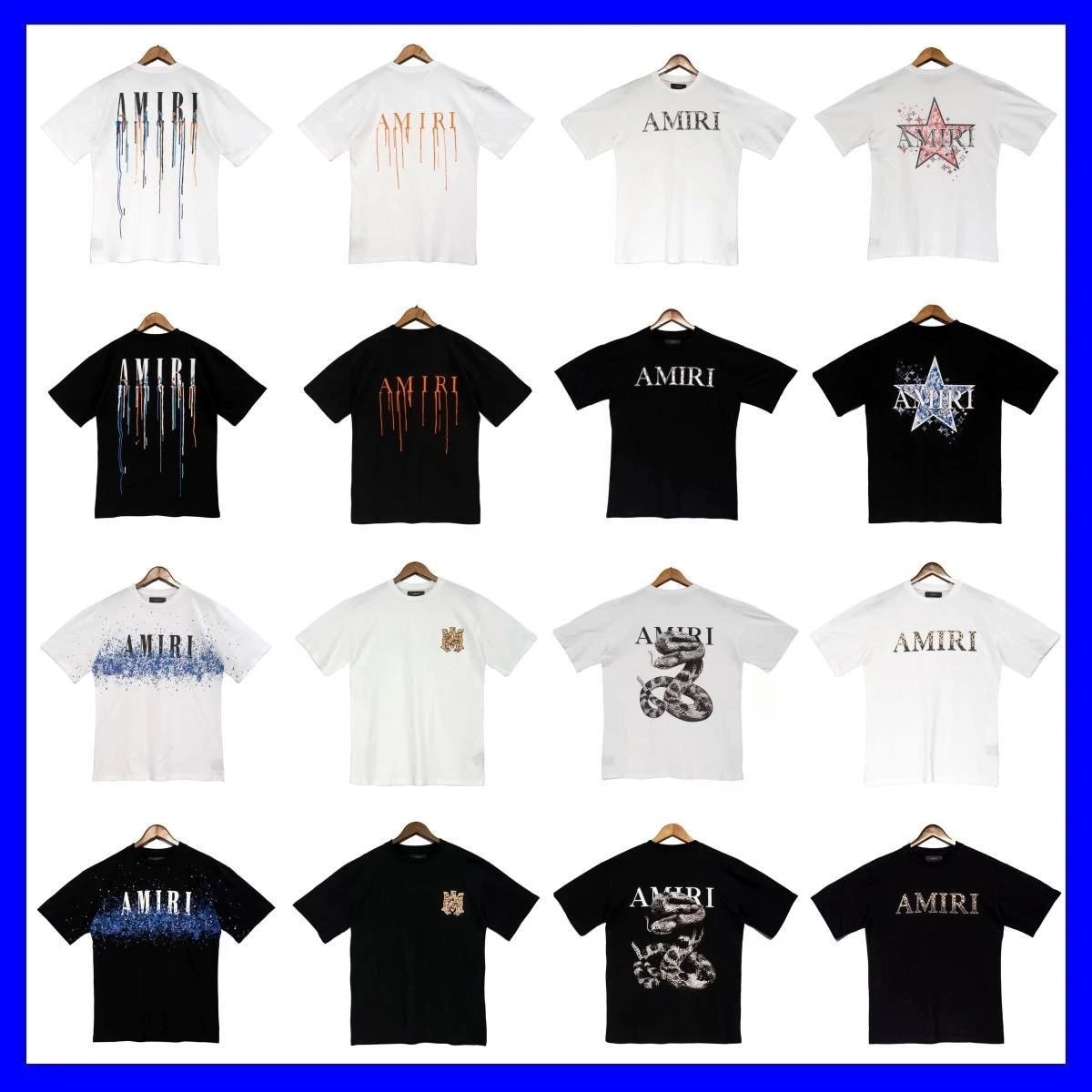 AMIRI T-Shirts Collection Men's Fashion Streetwear Graphic Tees