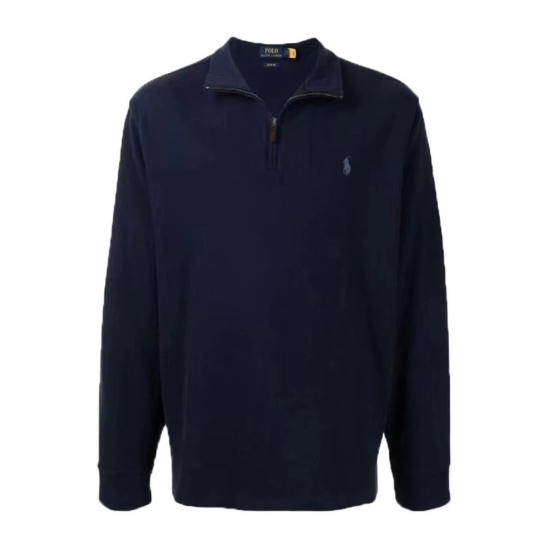 Men's Navy Blue Quarter-Zip Sweater