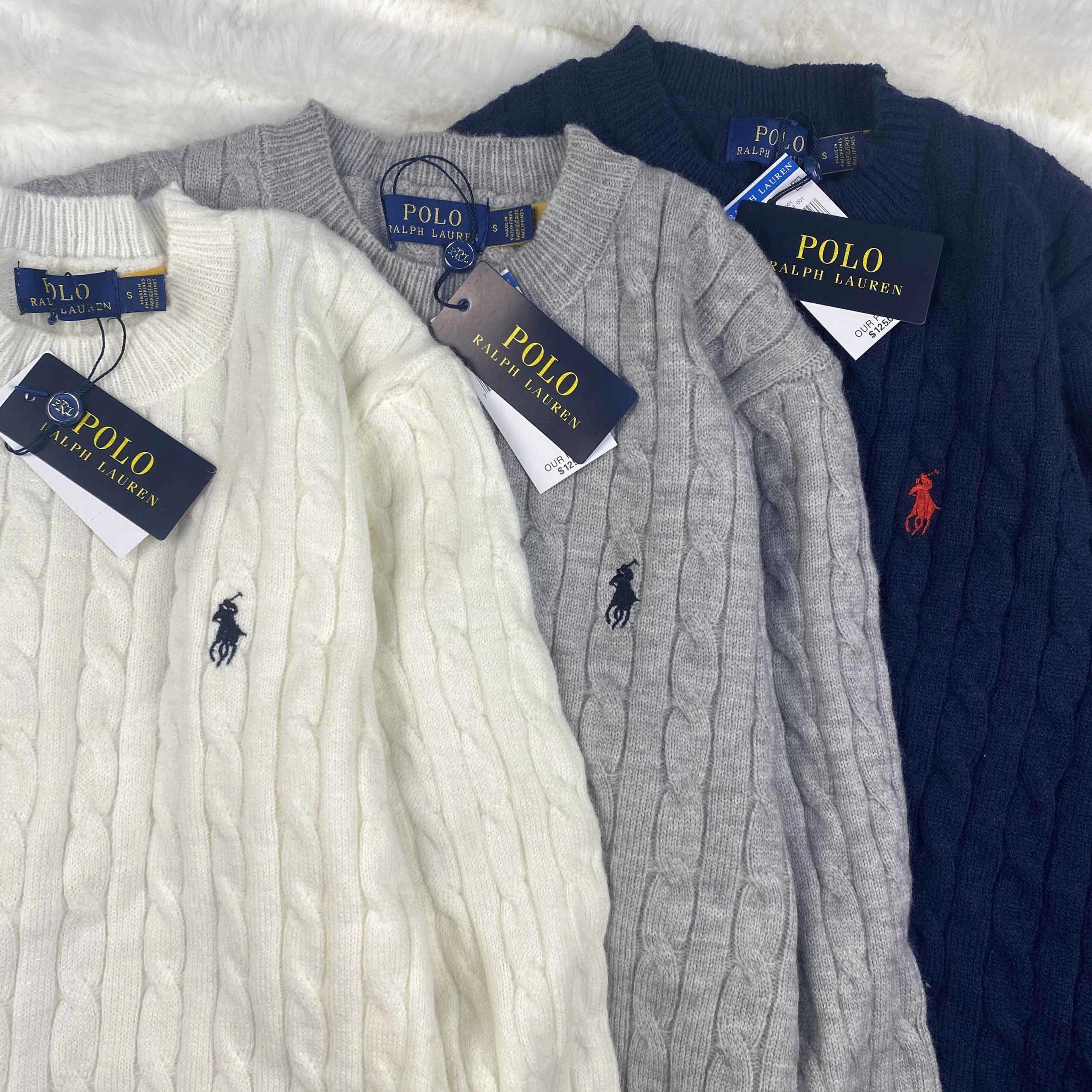 Polo Ralph Lauren Cable Knit Sweater Men's Classic Crewneck