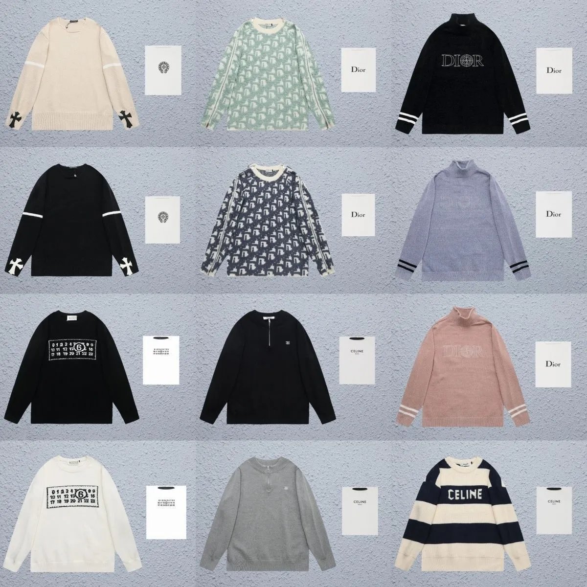 Dior and Celine Knit Sweaters Collection