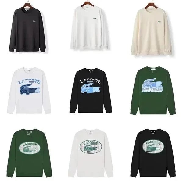 LACOSTE Crocodile Logo Sweatshirts for Men and Women