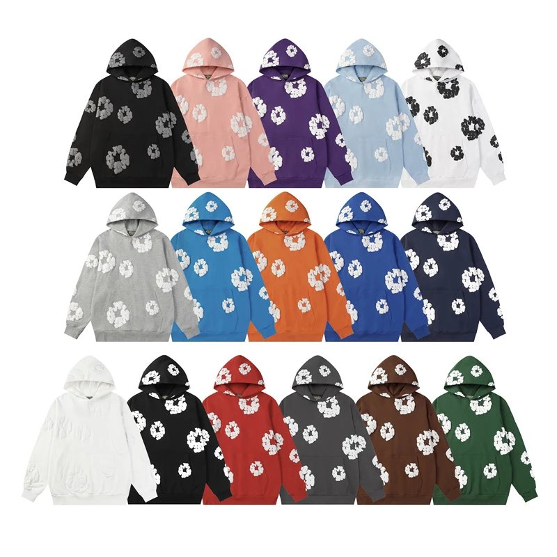 Supreme Flower Hoodie Sweatshirt in Multiple Colors