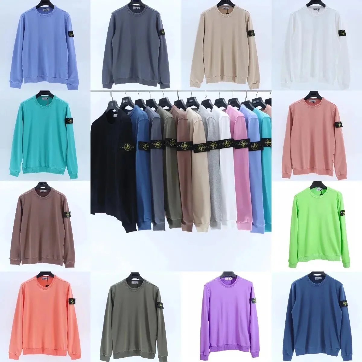 Stone Island Crewneck Sweatshirt Men's Casual Long Sleeve Pullover