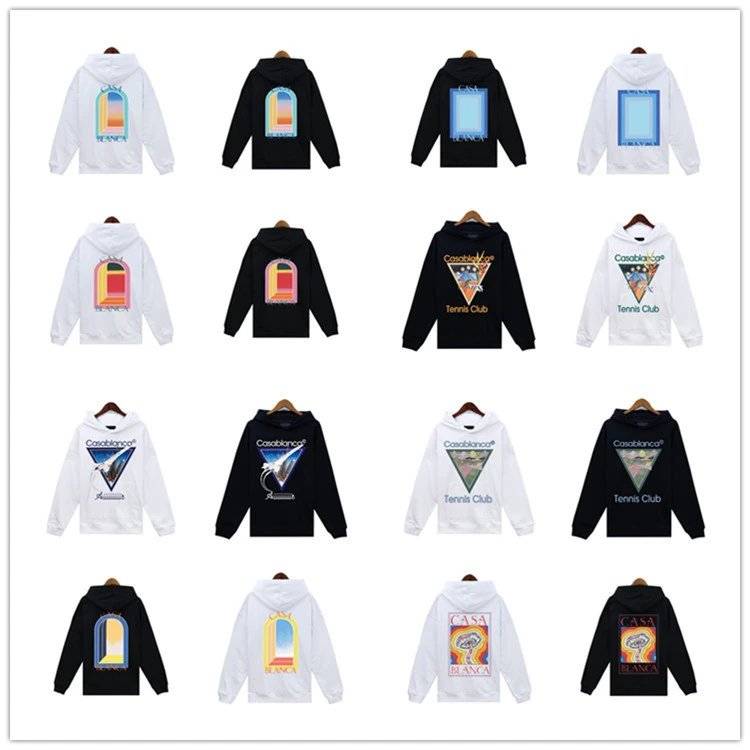 Casablanca Tennis Club Hoodie Men Women Fashion Streetwear Sweatshirt