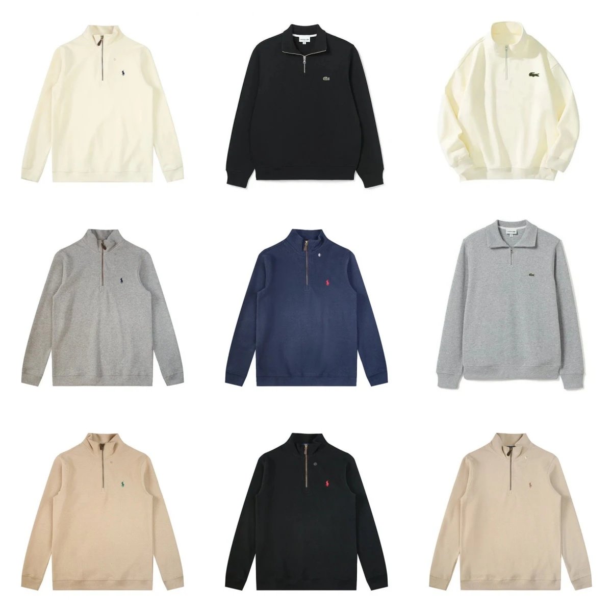 Men's Half-Zip Pullover Sweater with Pony Logo