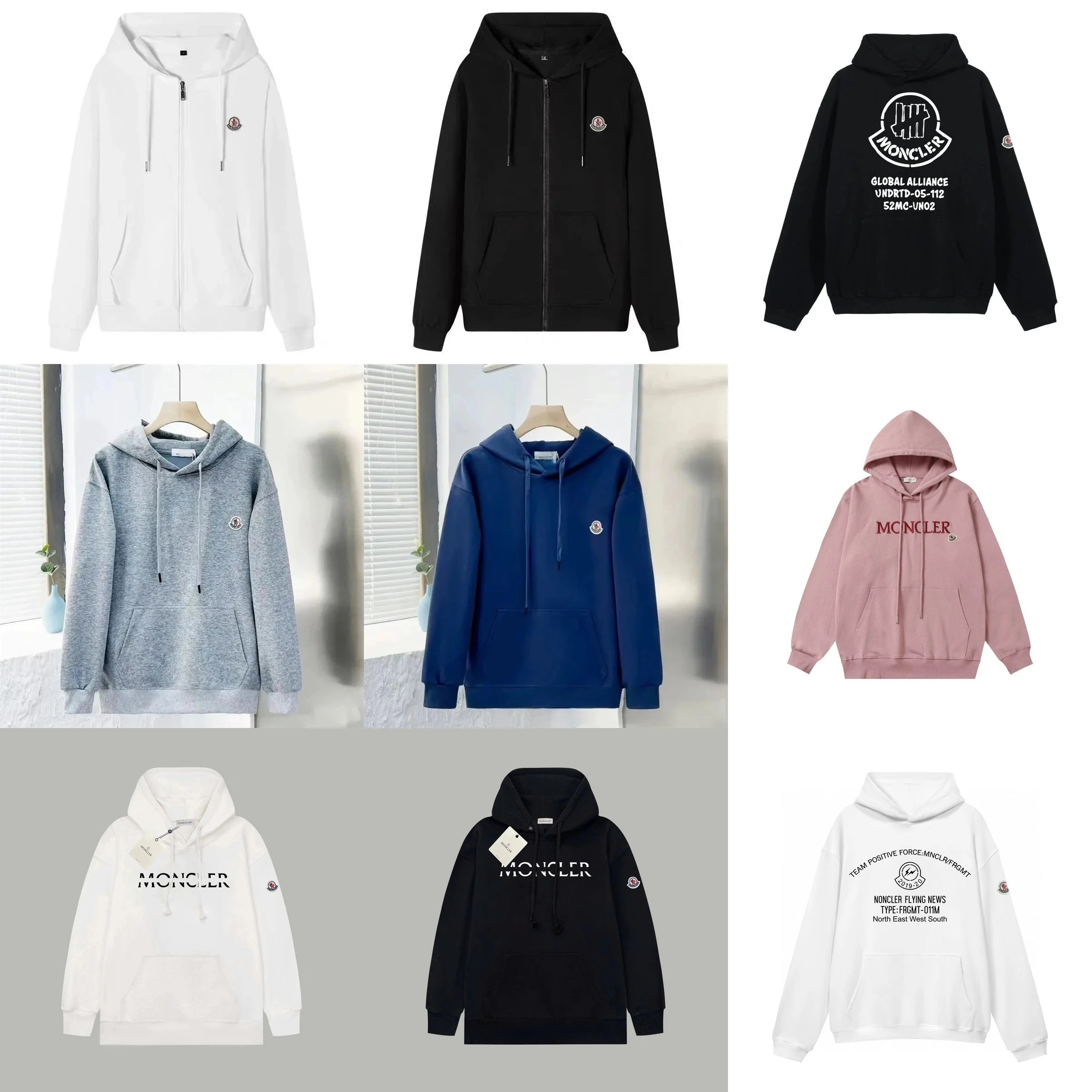 Moncler Hoodie Sweatshirt Men Women Zipper Pullover Hooded Jacket