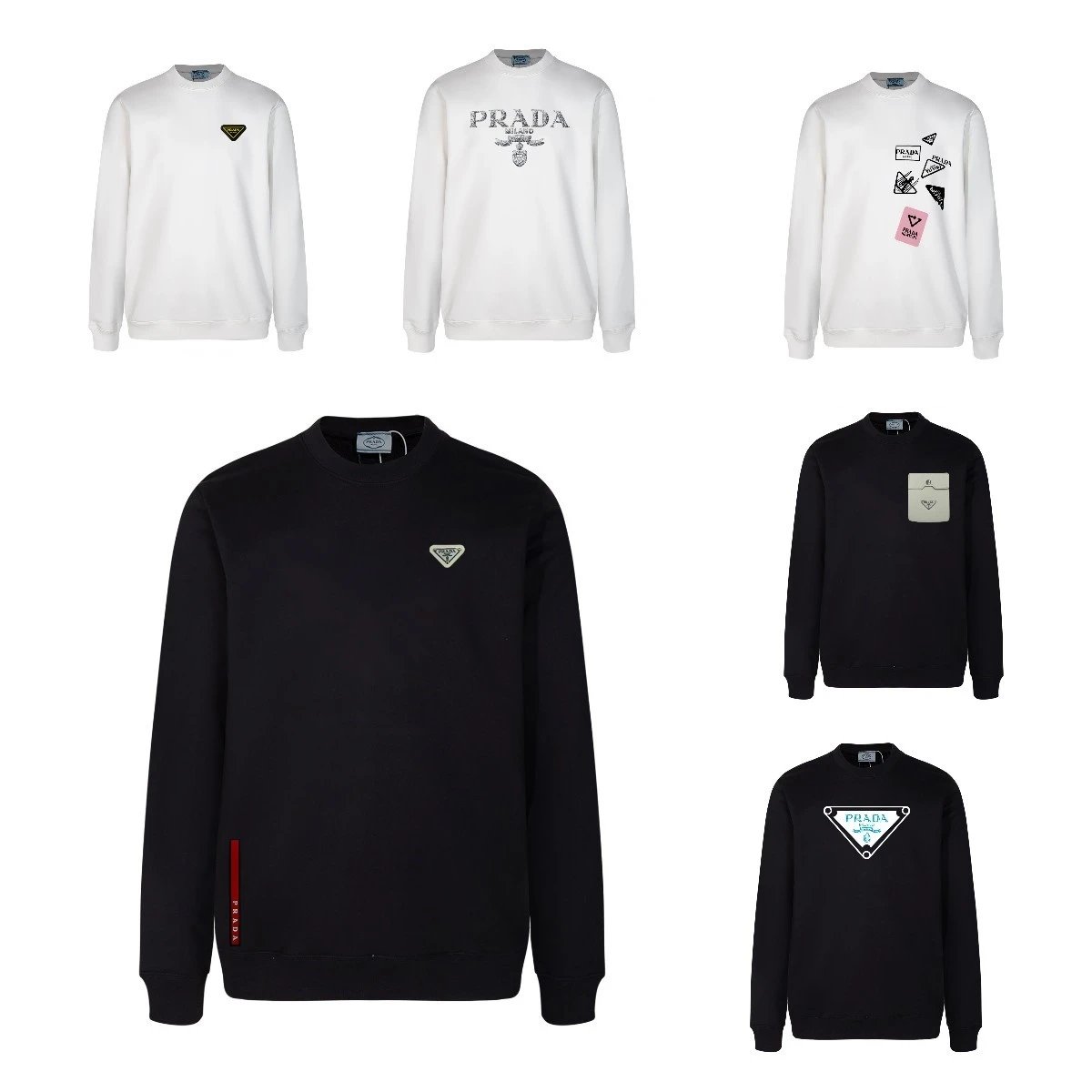 Prada Logo Sweatshirts for Men and Women