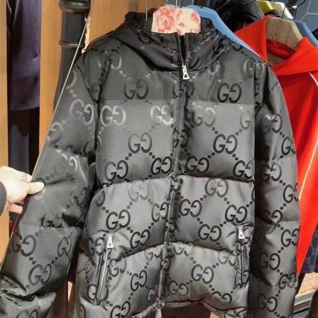 Gucci GG Logo Print Down Jacket for Men and Women