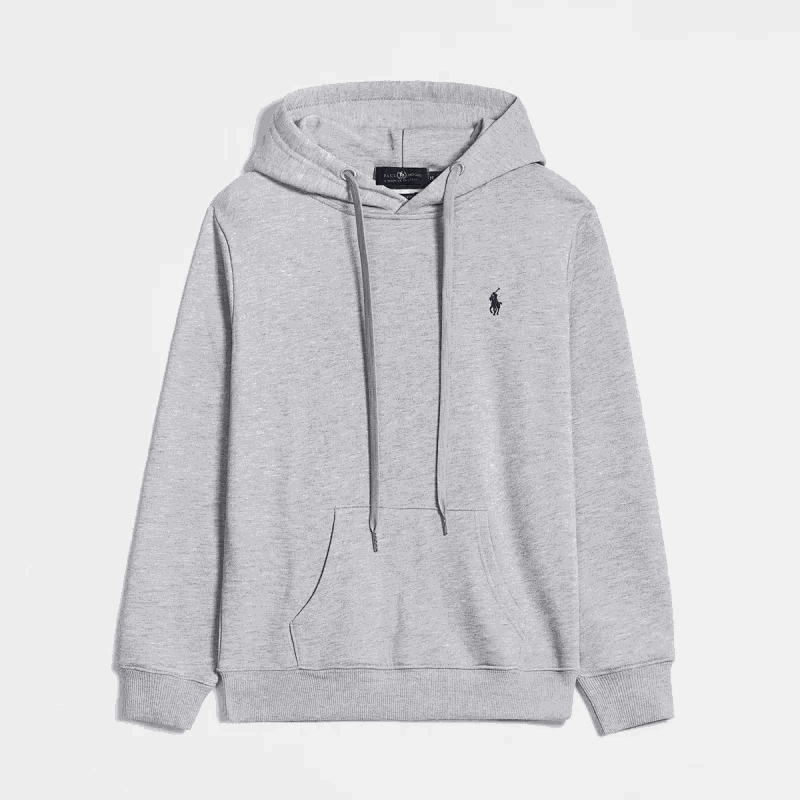 Polo Ralph Lauren Grey Hoodie Sweatshirt with Pony Logo