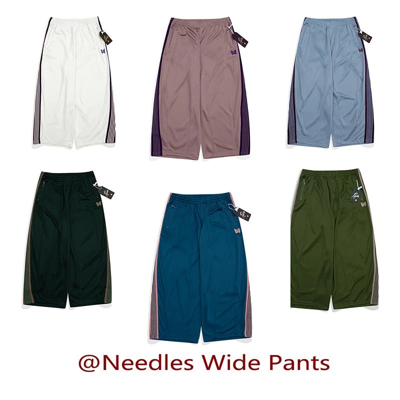 Needles Wide Pants Men's Streetwear Athletic Shorts