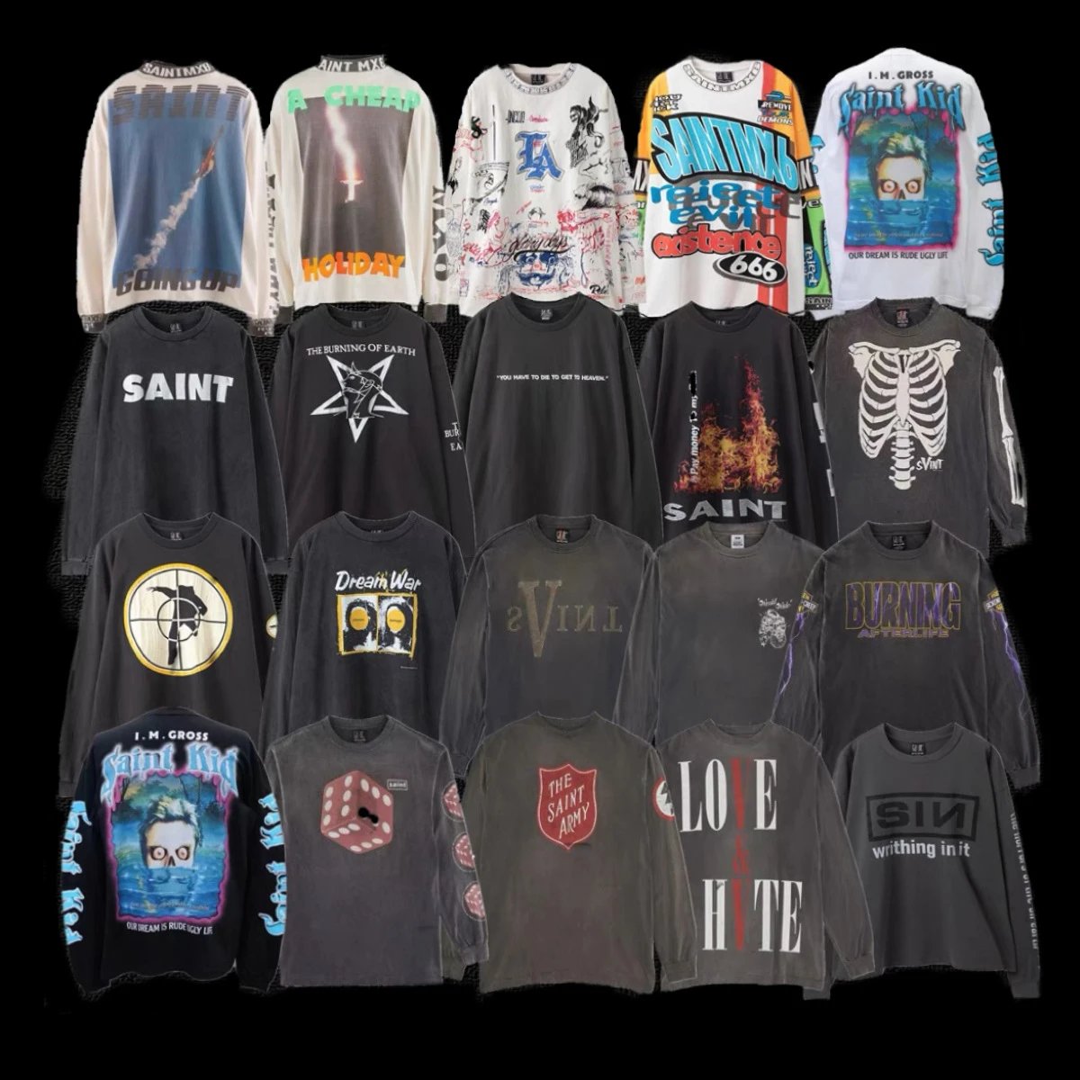 Saint Mx T-Shirts Collection - Gothic Streetwear & Graphic Tees