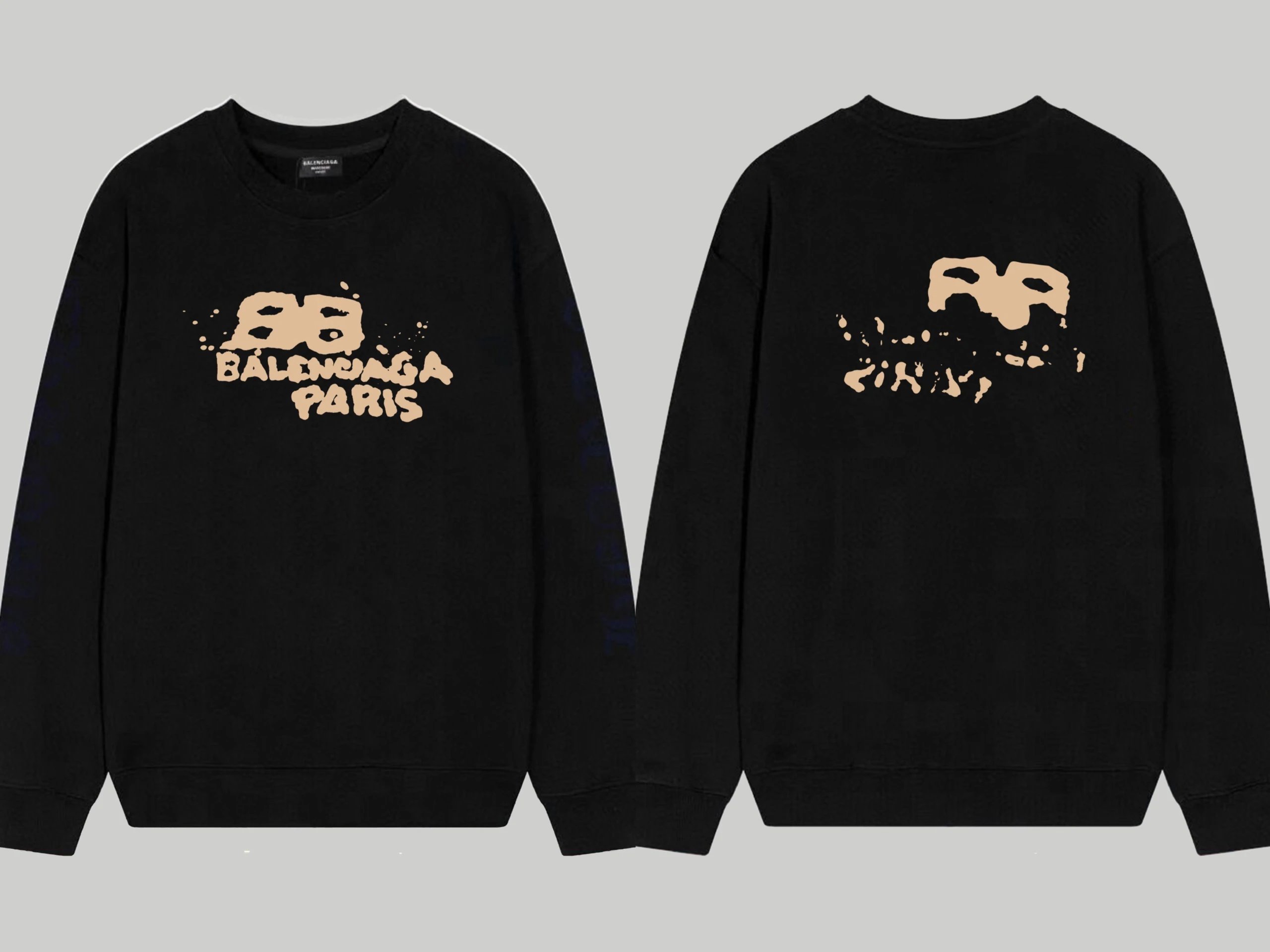 Balenciaga Paris Logo Sweatshirt Black