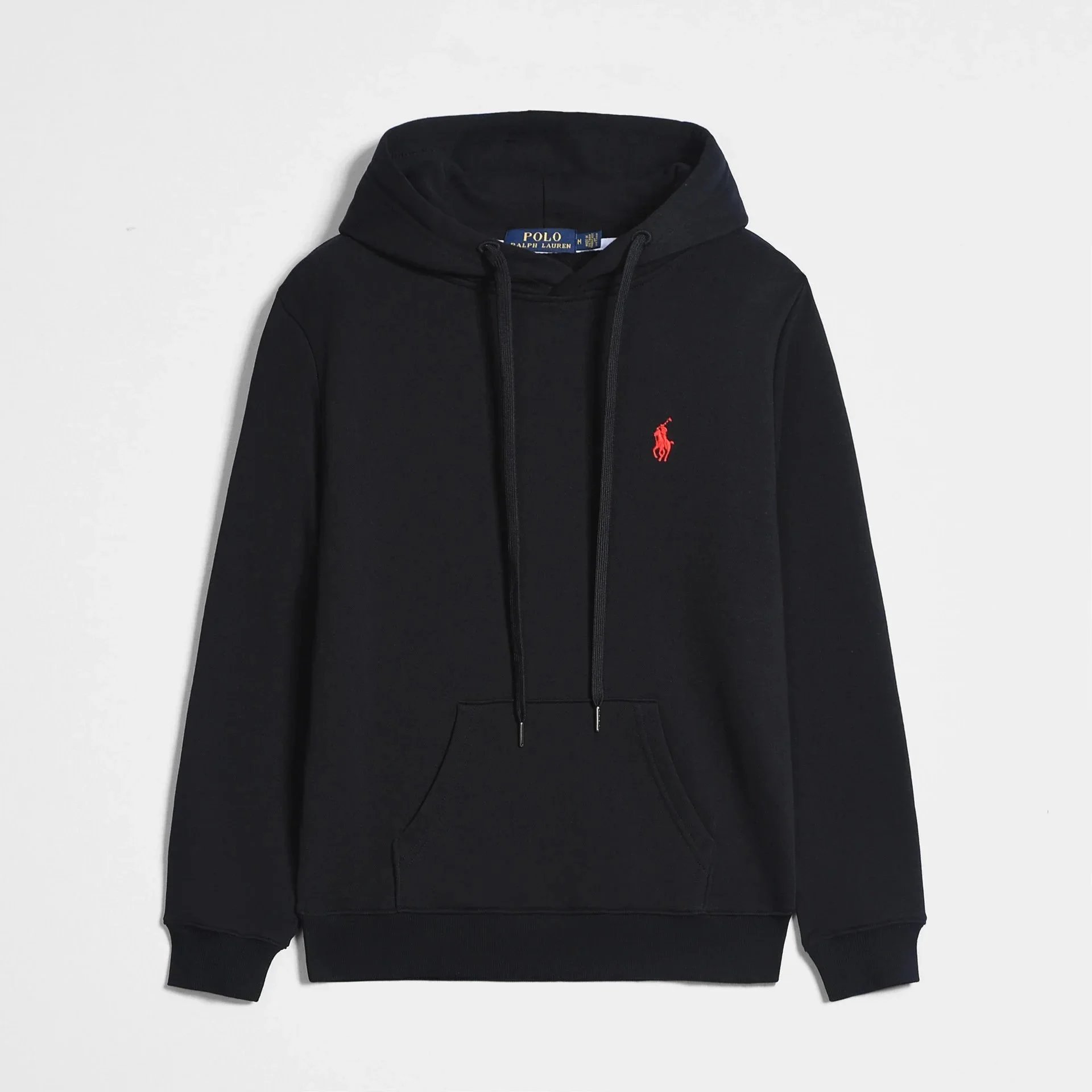 Black Hoodie with Red Pony Logo by Polo Ralph Lauren